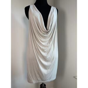 LUSH | Draped cowl neck dress in Soft Silver Y2K Slip Club Dress | Small